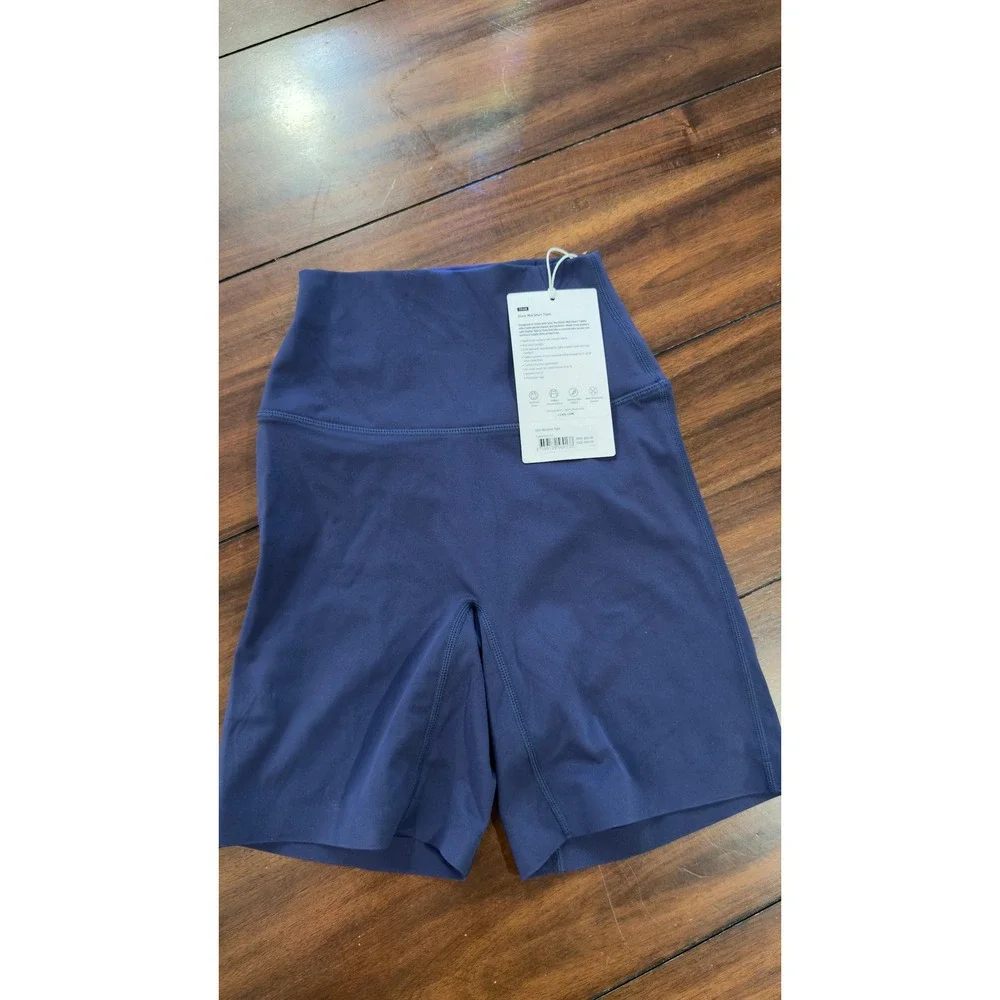 LSKD Elixir Mid Short Tight Future Navy XS High Waist Biker Shorts NEW NWT